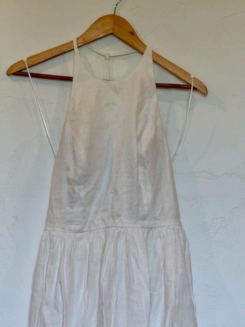 Reformation Percy Linen Dress Ivory - Size 6 - Picture 3 of 8